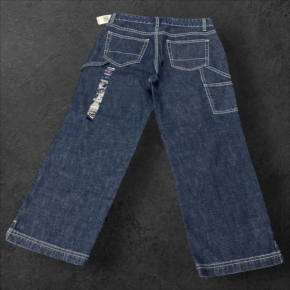 OshKosh B'gosh‎ Blue Denim Carpenter Jeans Boys Size 4 NWT MSRP $34